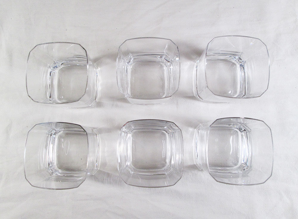 6 vintage whisky glasses in Arques crystal