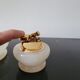 Ashtray and lighter in albatre
