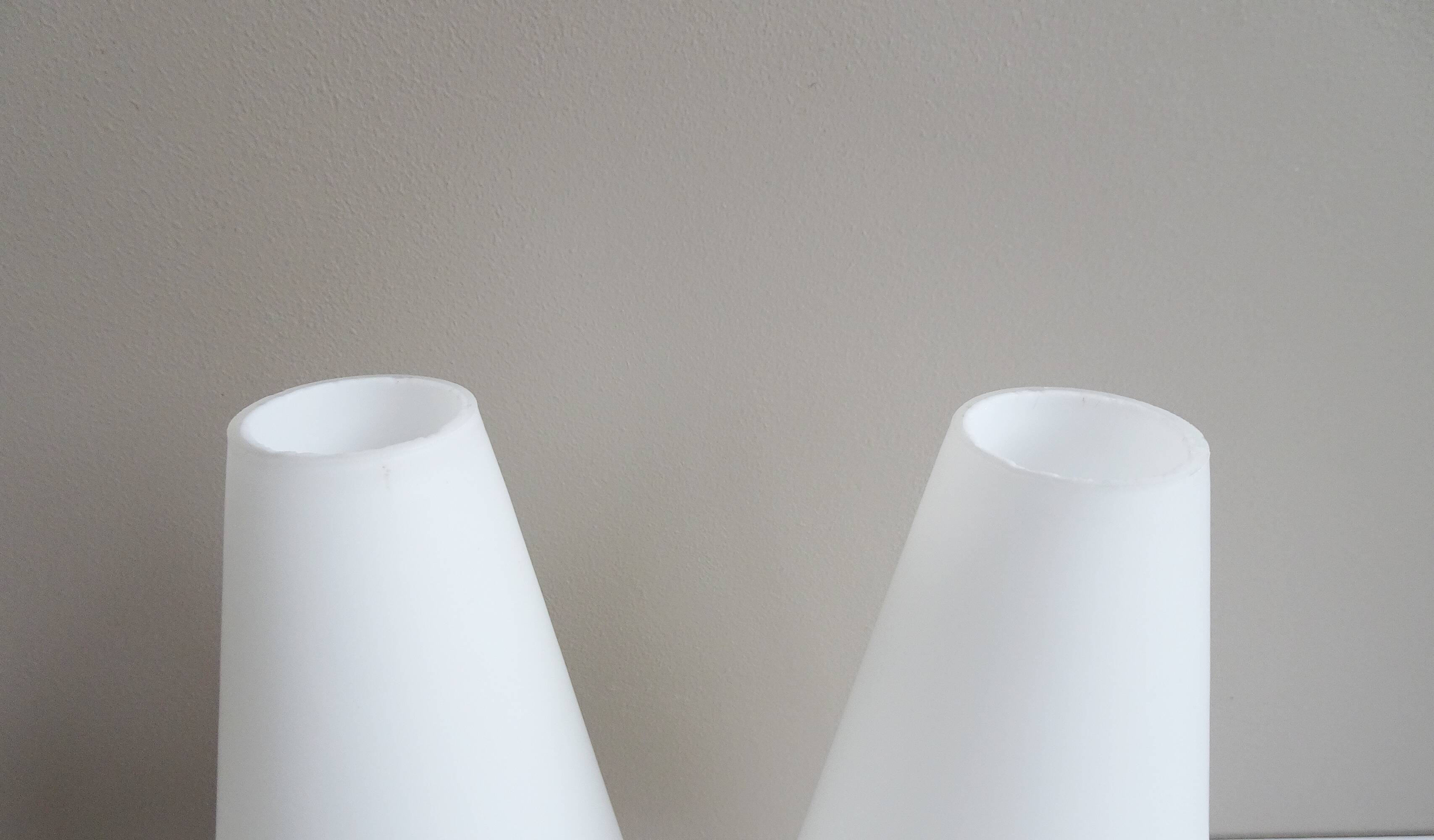 Scandinavian hanging lamp teak opal glass