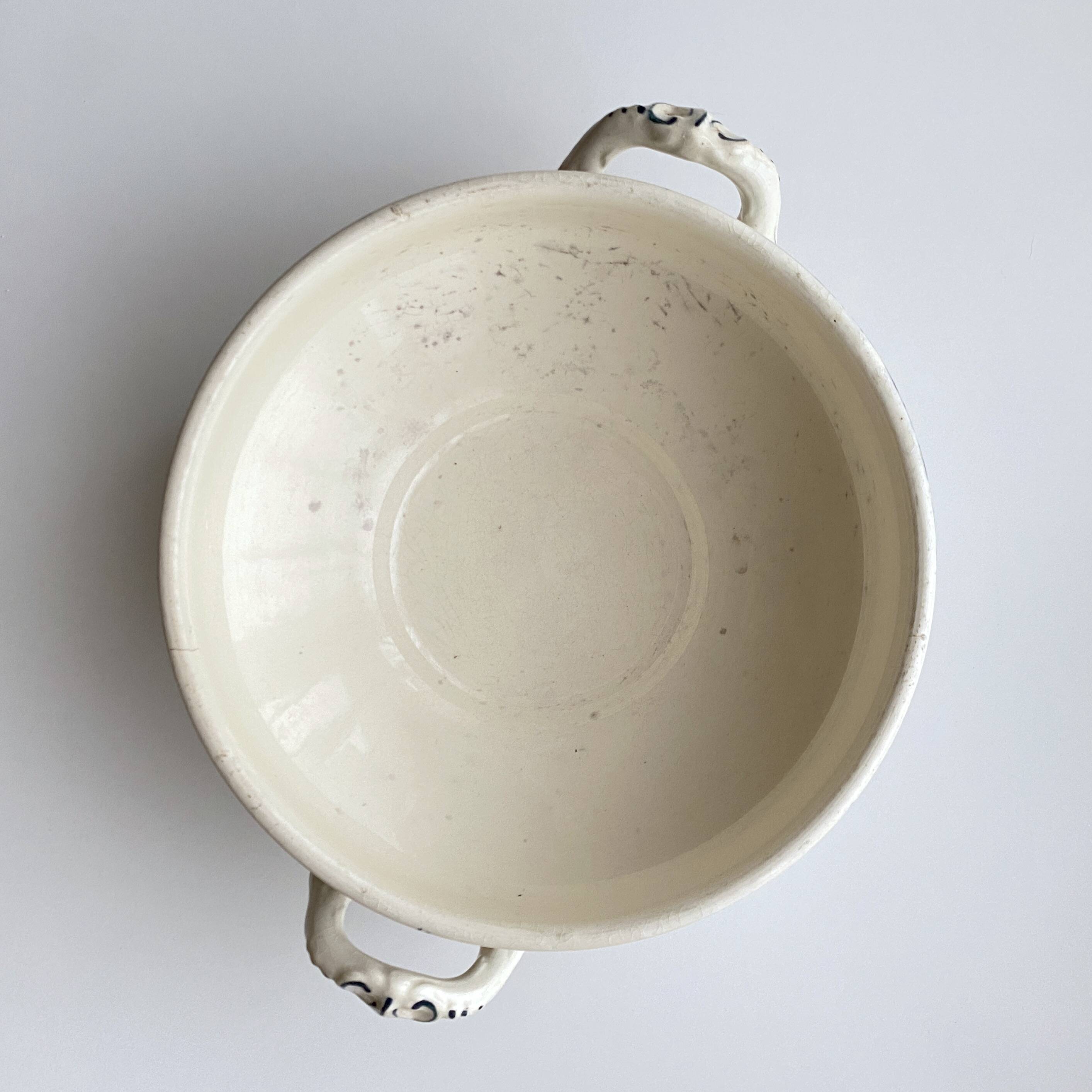 Lot of Plate, Platter, Ramier and Soup Tureen, Iron Earth, "Excelsior" service, E. Bourgeois, late 19th century