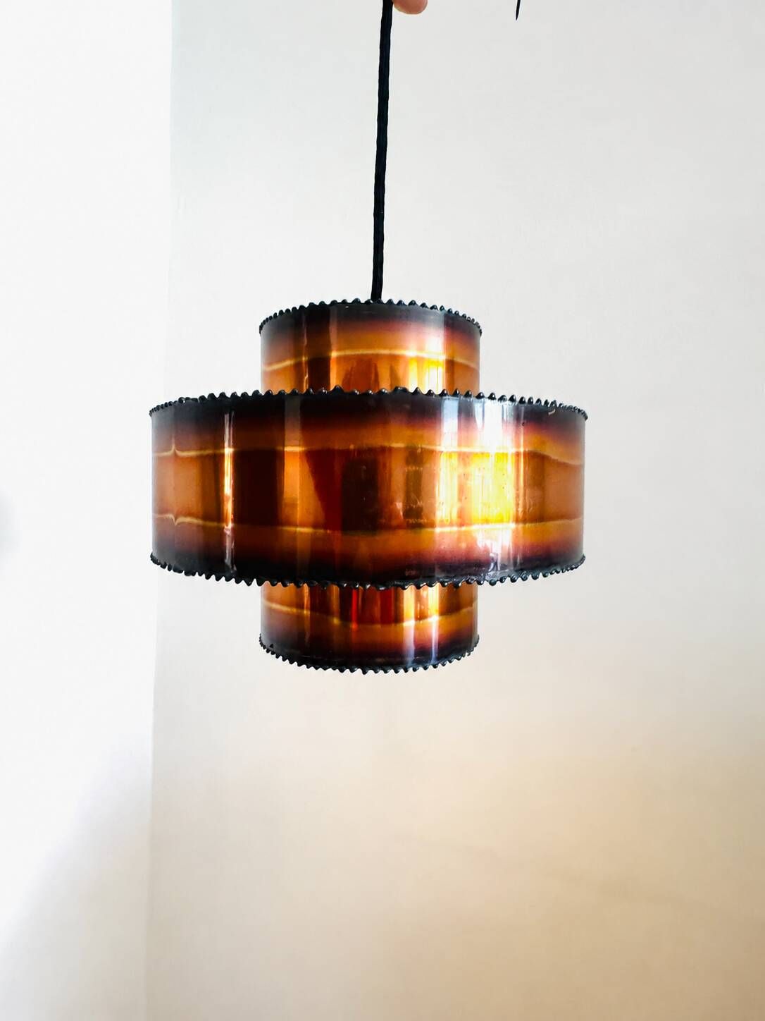 Brutalist Hanging Light In Brass By Svend Aage Holm-Sørensen For Holm-Sørensen & Co, Denmark 1960S