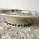 Dish, Bordeaux iron earth compote dish, clematis
