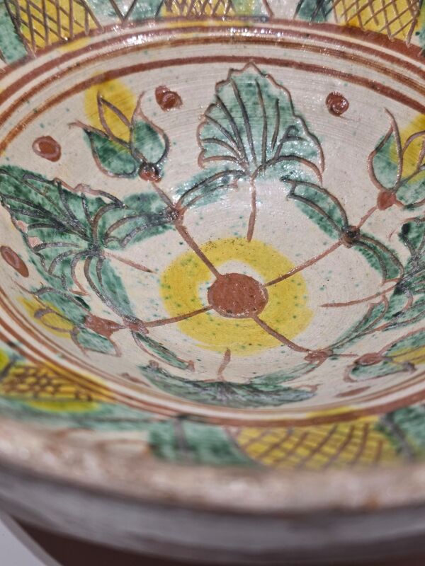 Plat ancien céramique marocaine Mokhfia