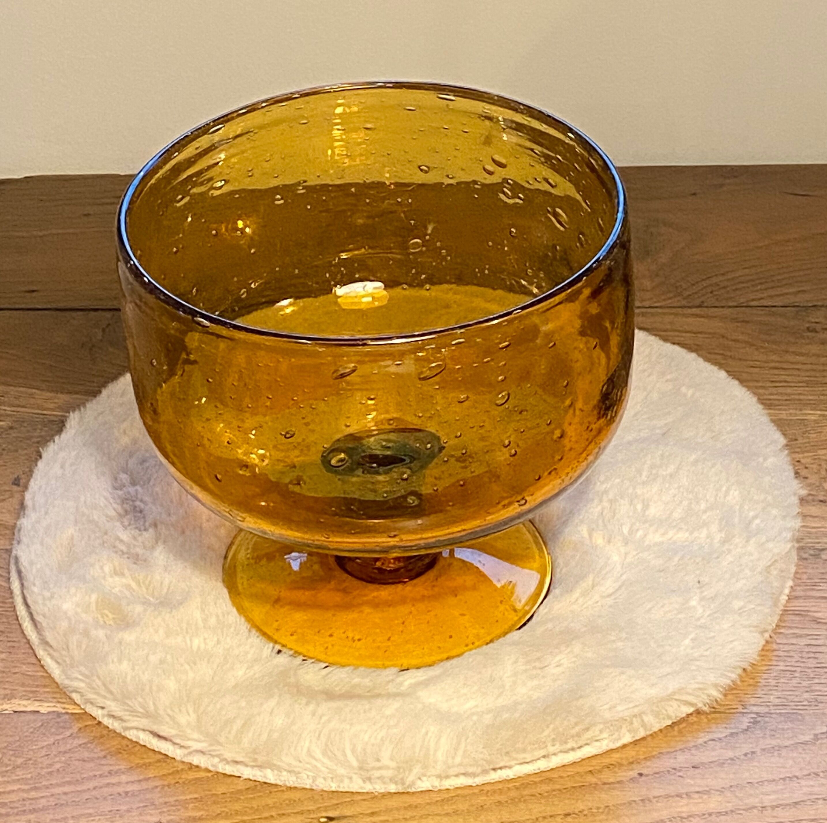 Bubble glass cup-verrerie Biot-70s