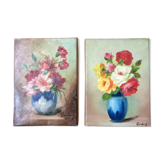 Pair of oils on canvas