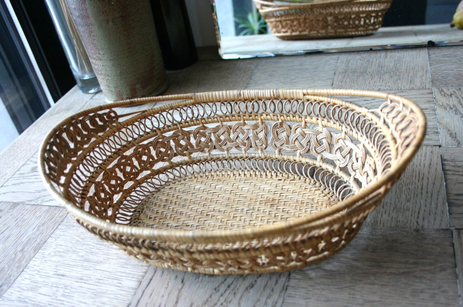 Basket, rattan basket