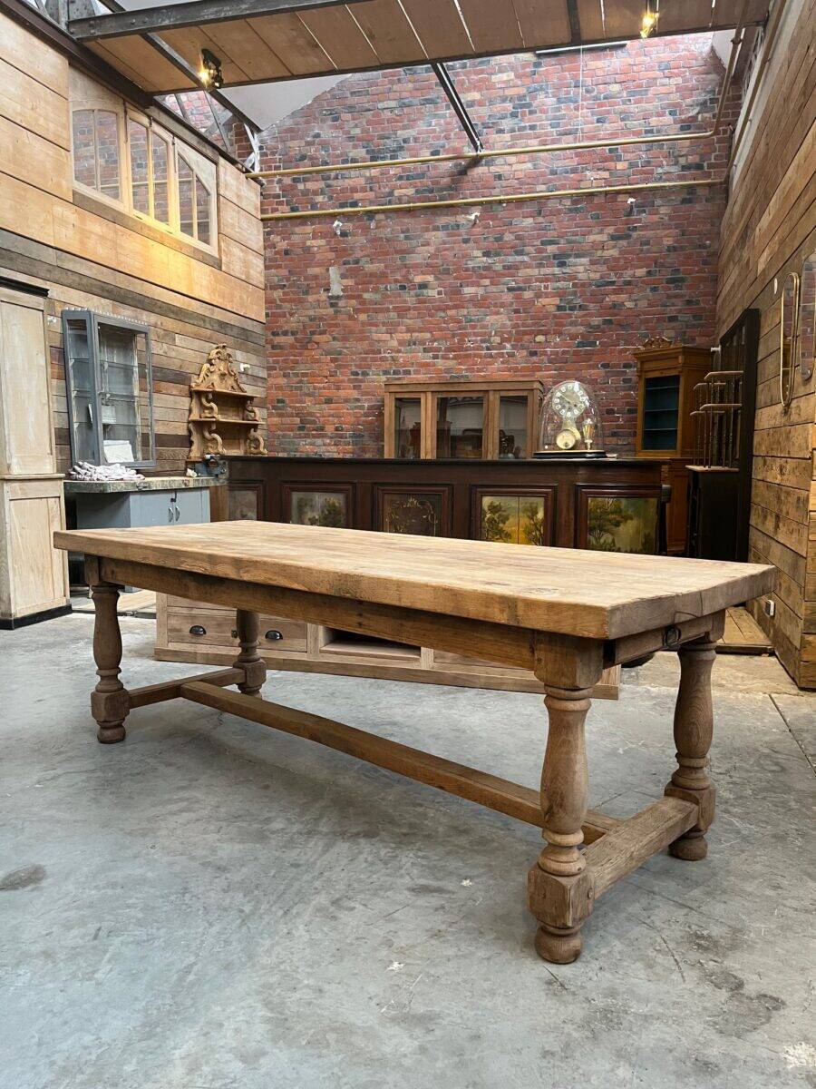 Early 20th century oak farmhouse table