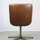 Mid-century Brown Leatherette Swivel Chair from Stol