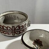 Ceramic bowl by Gustave Reynaud, workshop Le Mûrier, Vallauris, circa 1950.