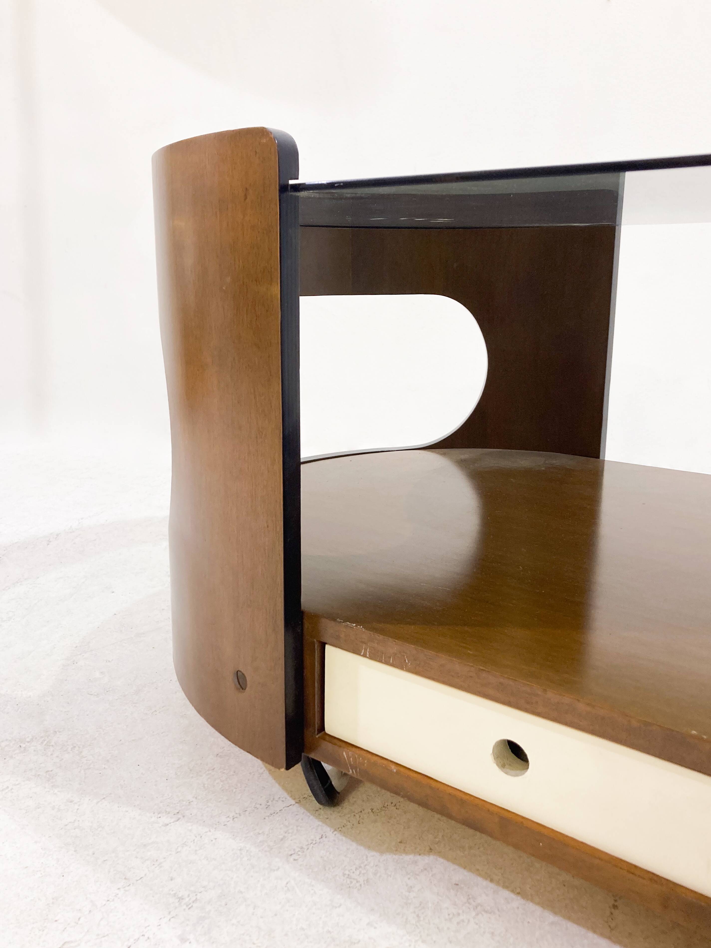 Mid-Century Moder Coffee Table in the style of Joe Colombo, 1970s