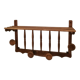 Rustic wooden wall coat rack