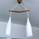 Suspension scandinave du milieu du siècle, verre teck