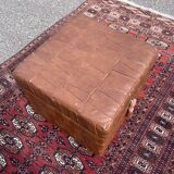 Leather pouf chest 80s