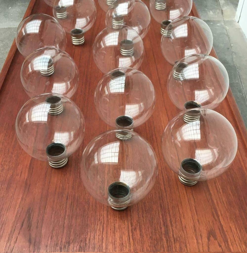 Vintage German Space Age replacement or spare glass piece for lamp by Motoko Ishii for Staff, 1970s.