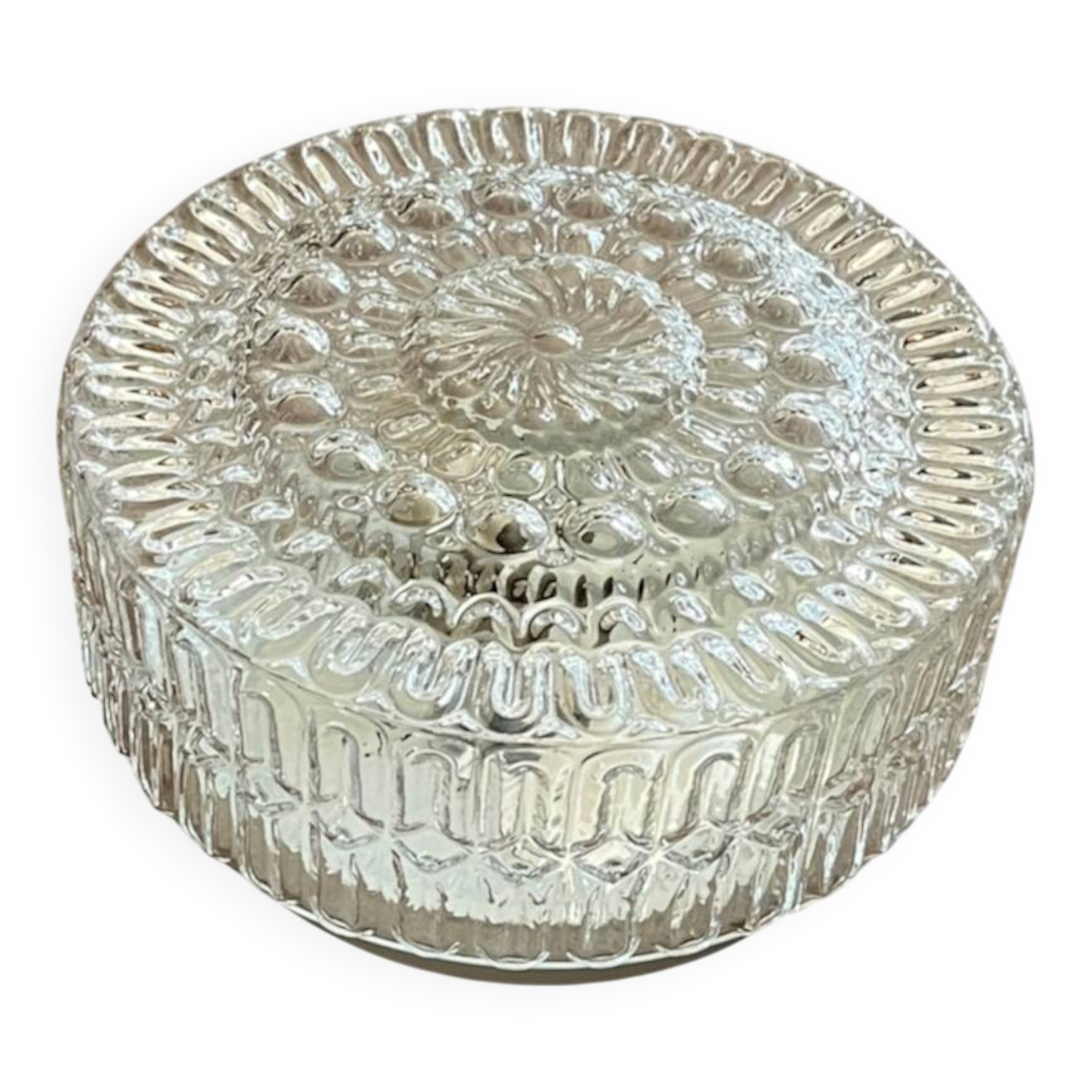 Round wall light ceiling fixture transparent glass vintage antique lamp
