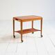 Mid-century Northern European serving trolley in teak and birch, 1950s–1960