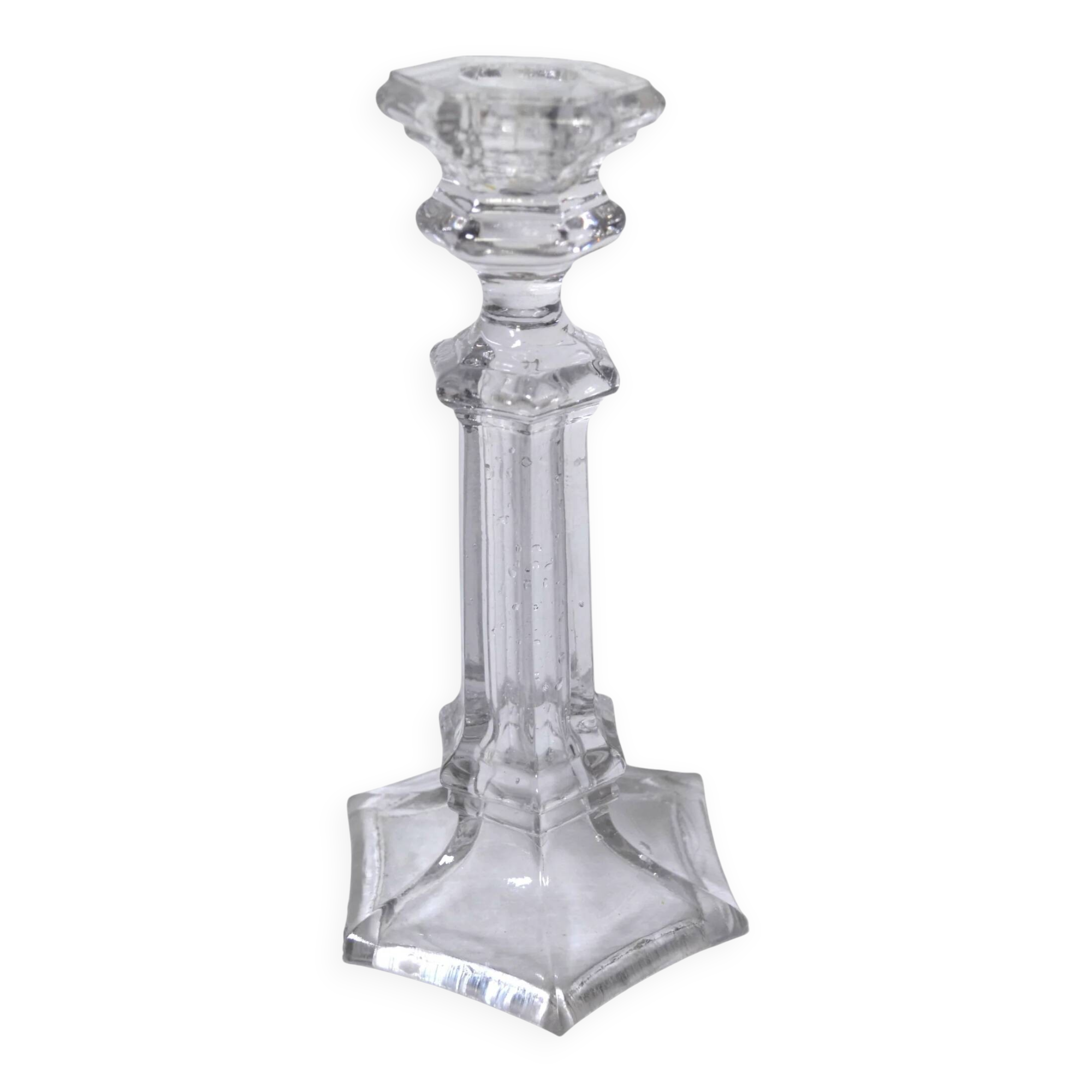 Glass candle holder