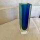 Small Geometric Sommerso Vase by Flavio Poli Edited by Mandruzatto