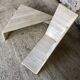 Pair of triangular coffee tables in travertine, Italy circa 70 / 80