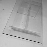 Glass and plexiglass coffee table 1970