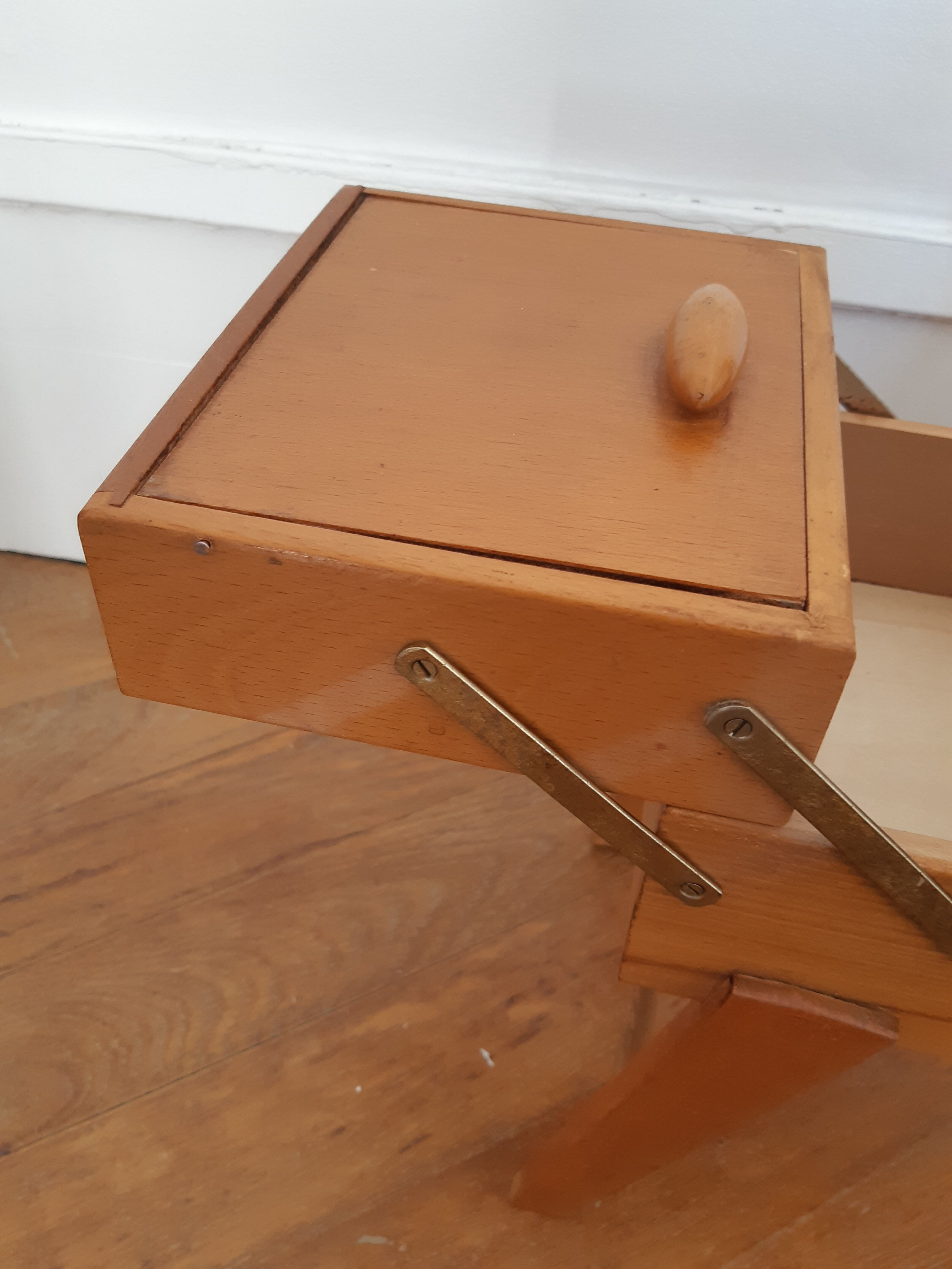 Small vintage wooden seamstress