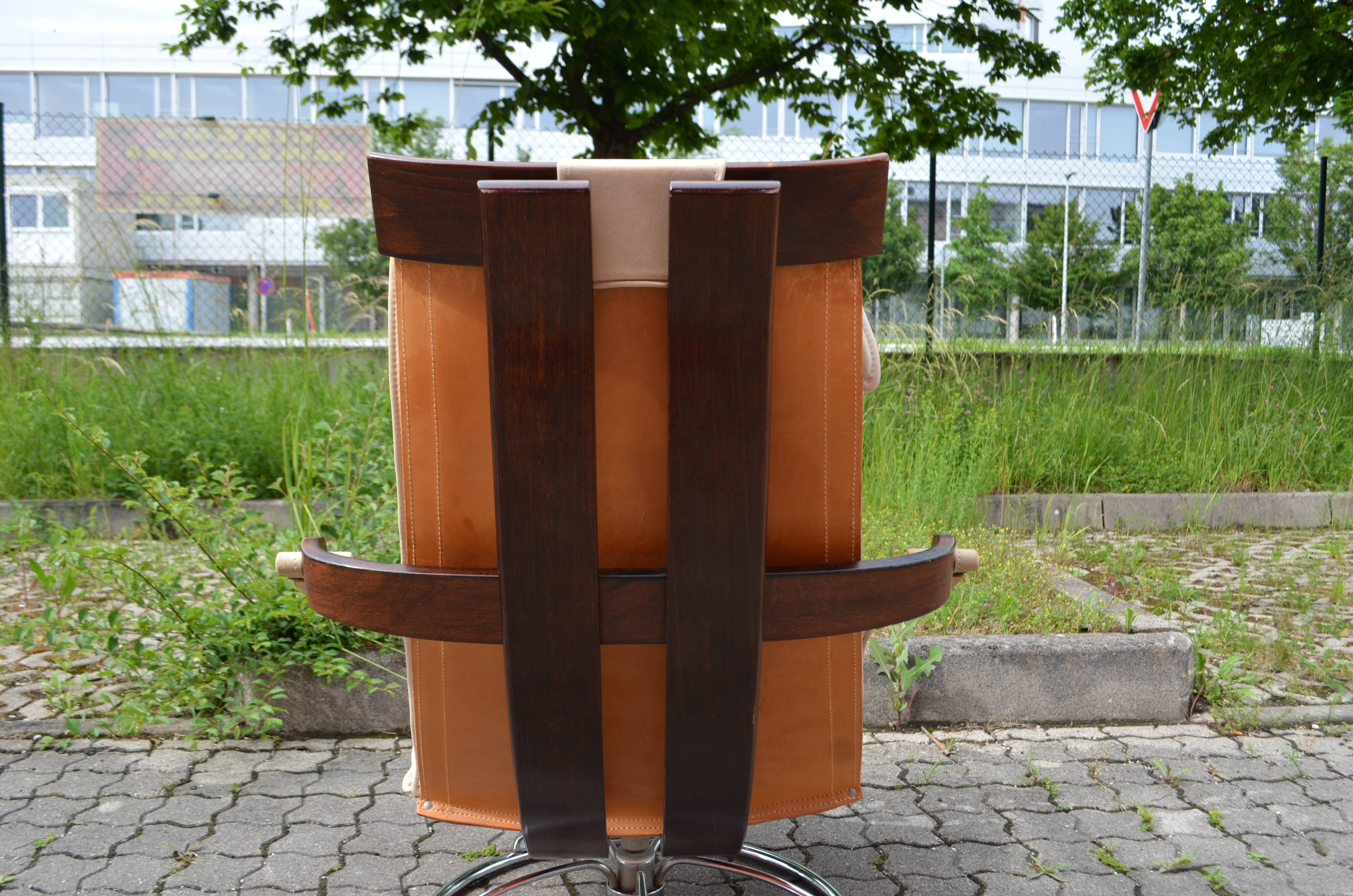 Ake fribytter for nelo sweden swivel leather lounge chair