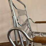Modernist convertible armchair in the style of François Caruelle