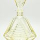 Matching pair of bohemian crystal decanters with art deco motifs