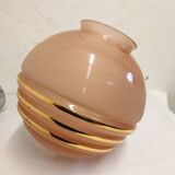Art deco style frosted glass pendant light