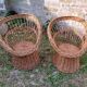 Fauteuils en rotin années 60