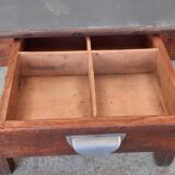 Table de ferme zinc.