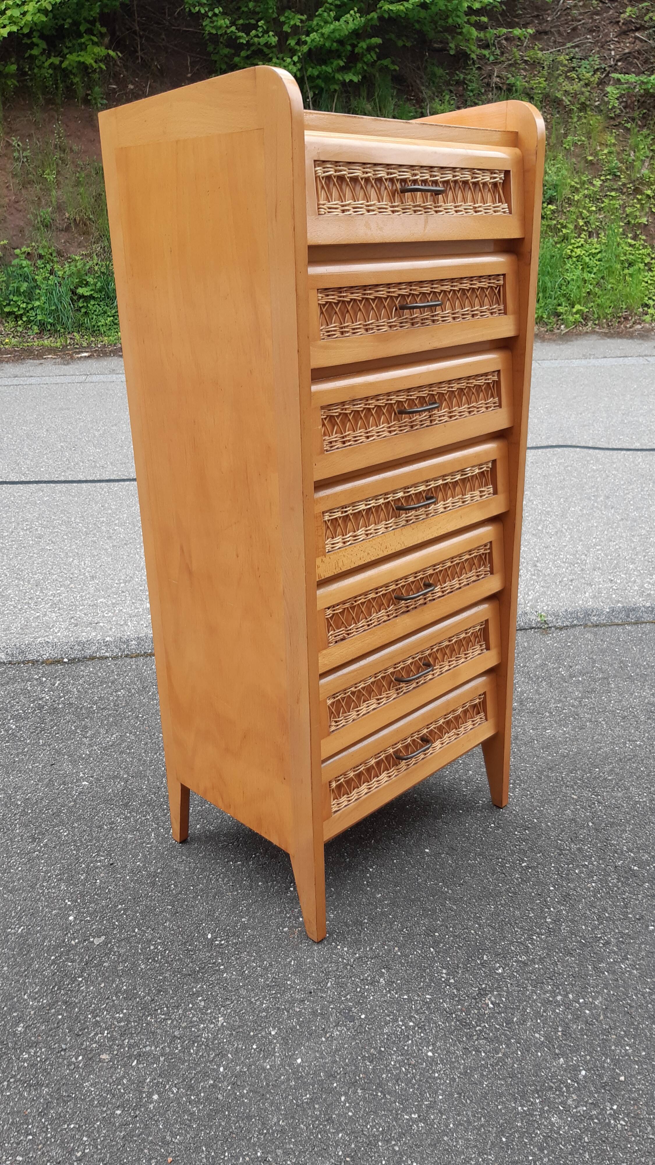 Vintage rattan chiffon