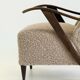 Melchiorre Bega armchair in beige bouclé