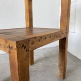 Brutalist pine chair