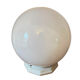 Vintage table lamp opaline ball and earthenware base