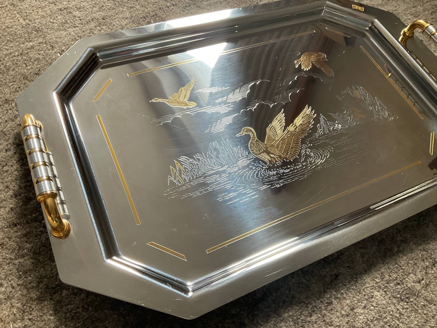 Giorinox Italy vintage tray duo