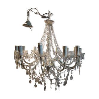 Venetian style chandelier 12 arms of lights, ISABEAU, home of the world, superb occasion