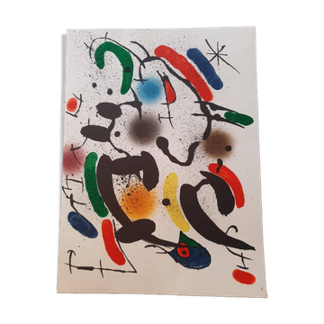 Magnifique lithographie originale de Joan Miró, Mourlot-Maeght Paris 1972