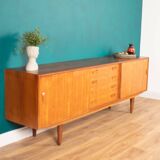 Retro Teak Danish 1960s Long Mid Century Sideboard By Clausen & Søn Denmark