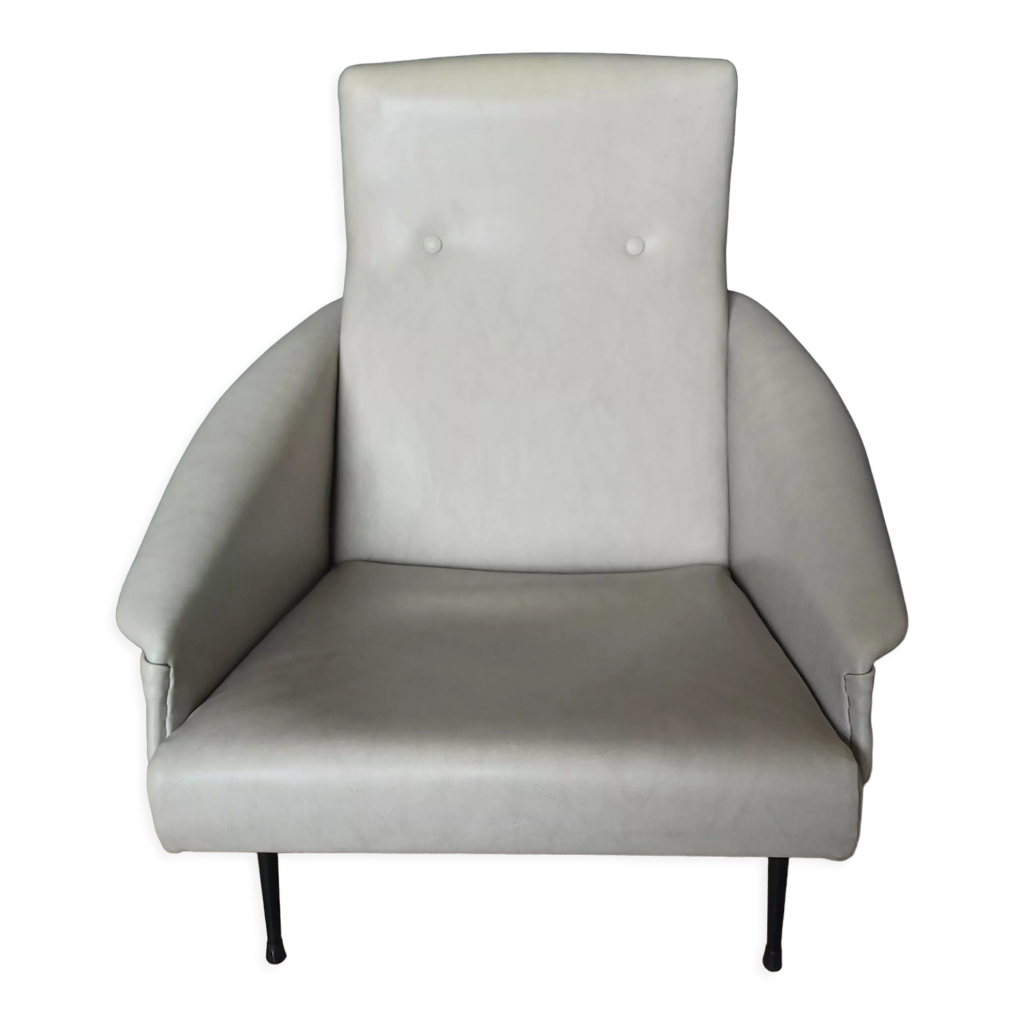 Fauteuil skaï années 50