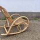 Rocking chair rotin 1960 bambou