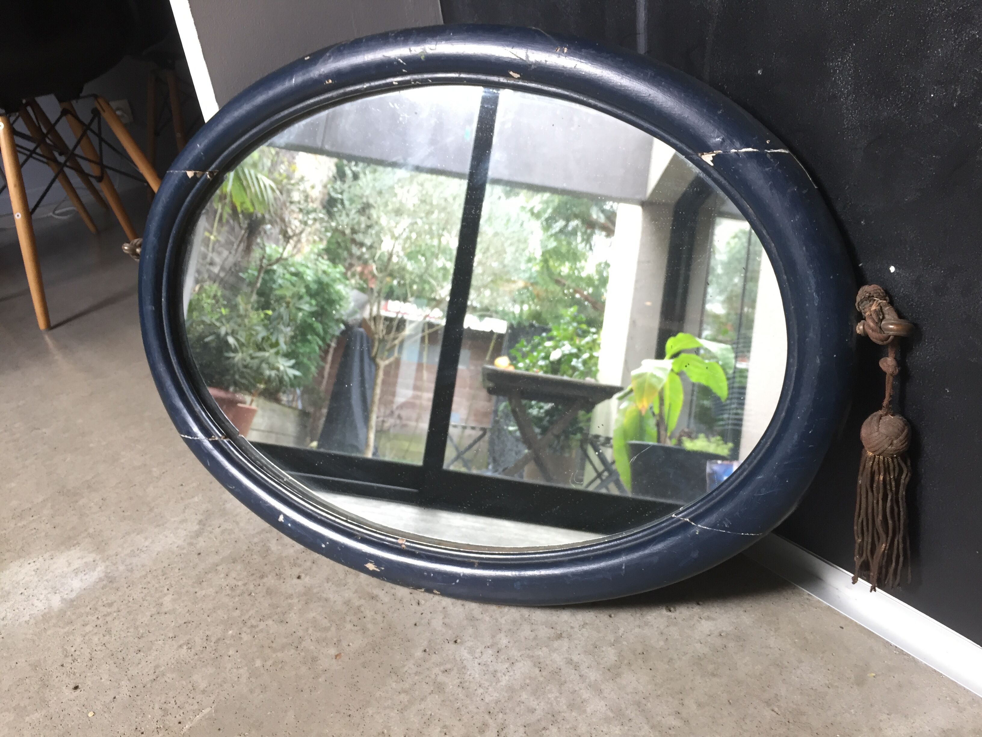 Oval Mirror "Art Deco" 68x48 cm