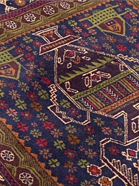 Afghan carpet Baluch vintage 148x87cm
