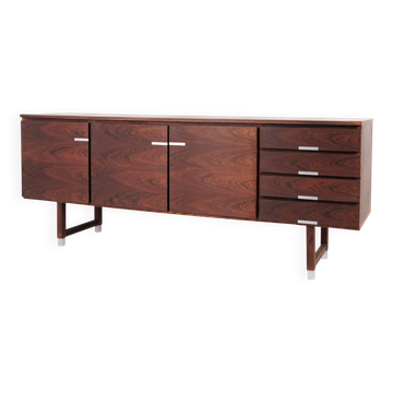 Sideboard - Rosewood - Aluminium handles & feet - Kai Kristiansen - Feldballes Furniture Factory (F M Furniture) - 1960s