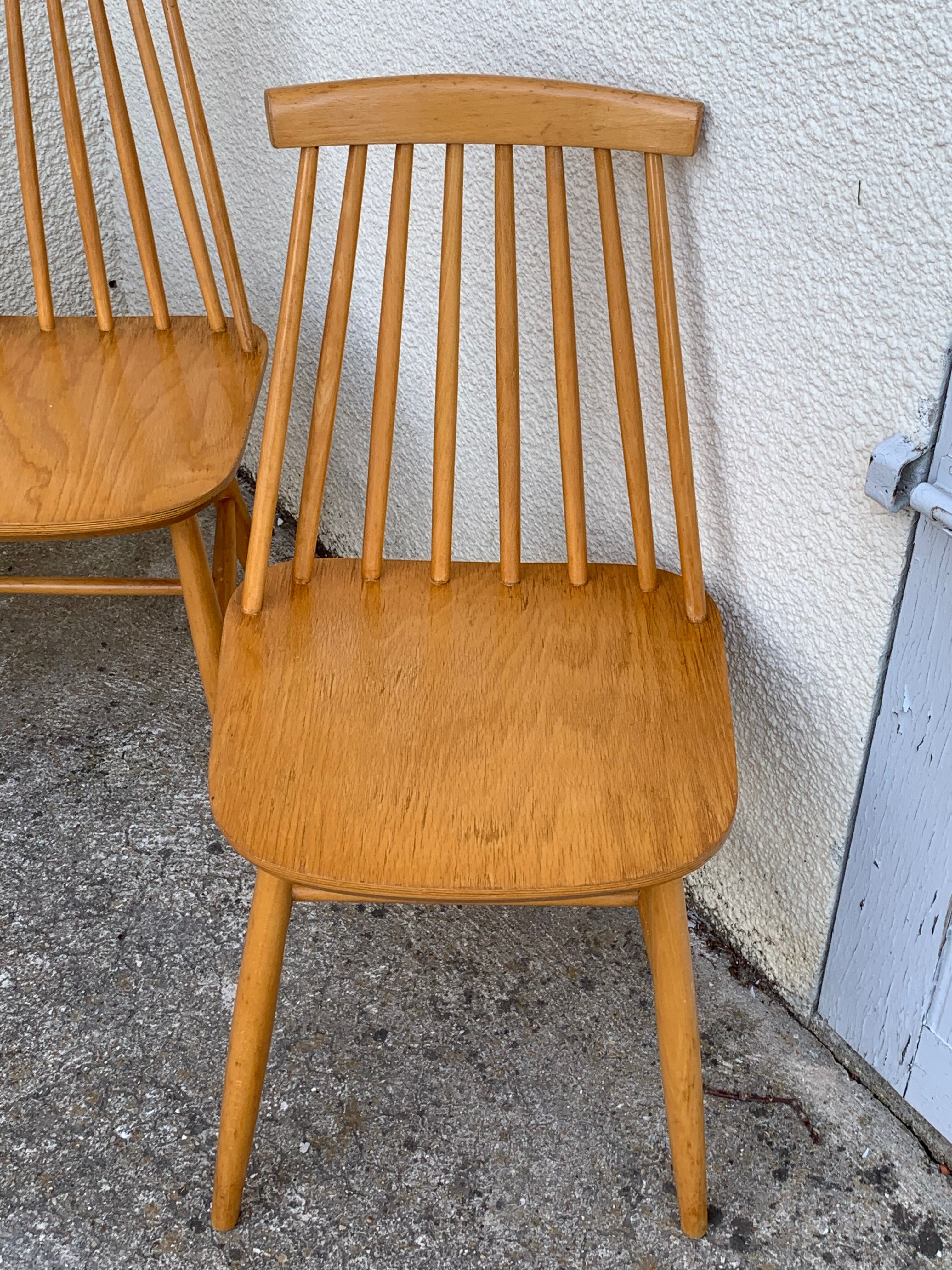 Chaises scandinaves Pinnstol ZPM Radomsko 1950