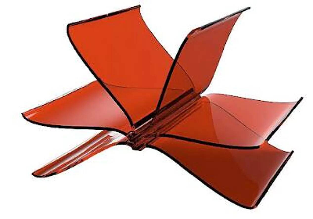 Kartell red magazine rack