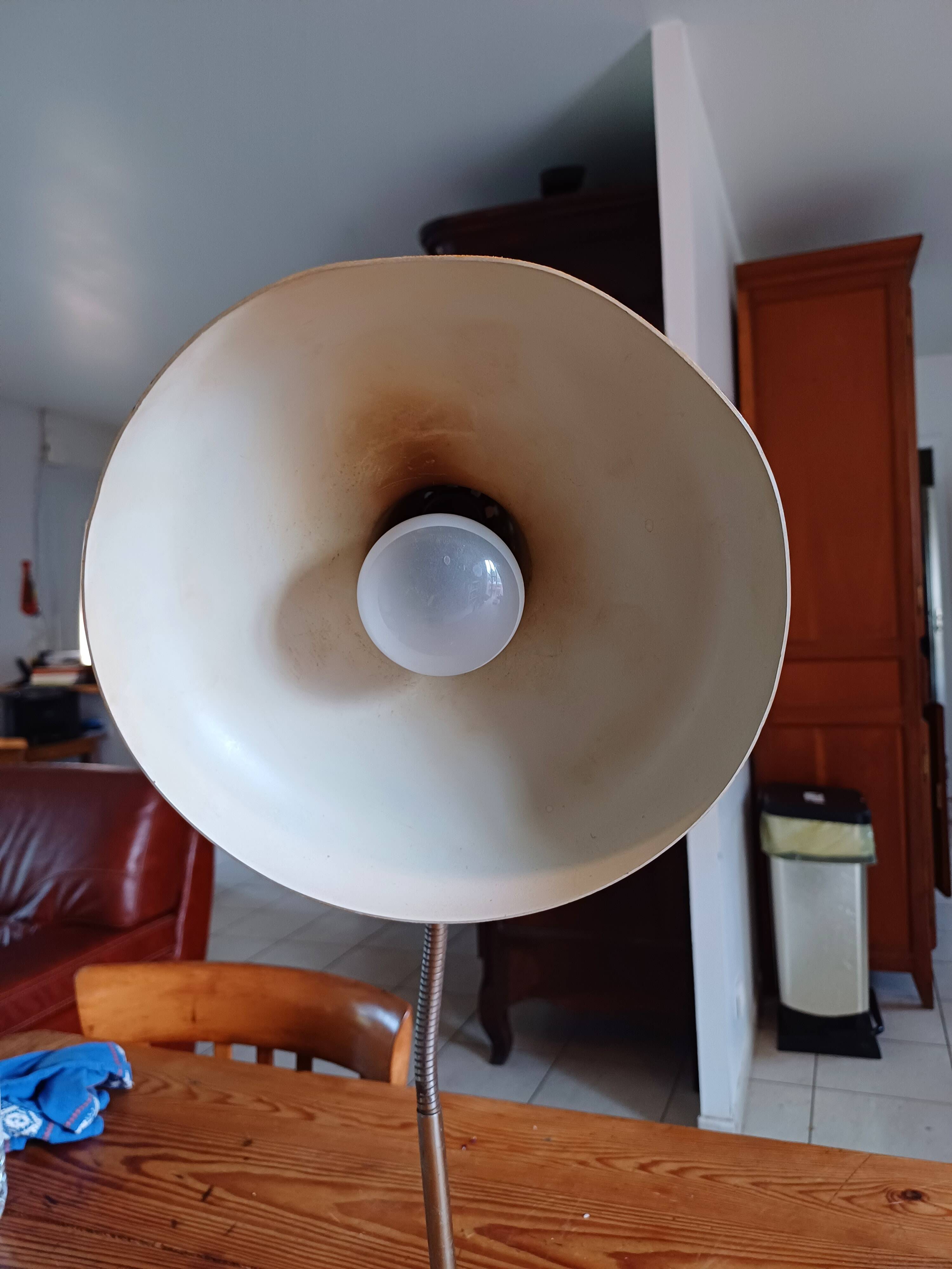 Vintage 60s Lamp Orange Metal