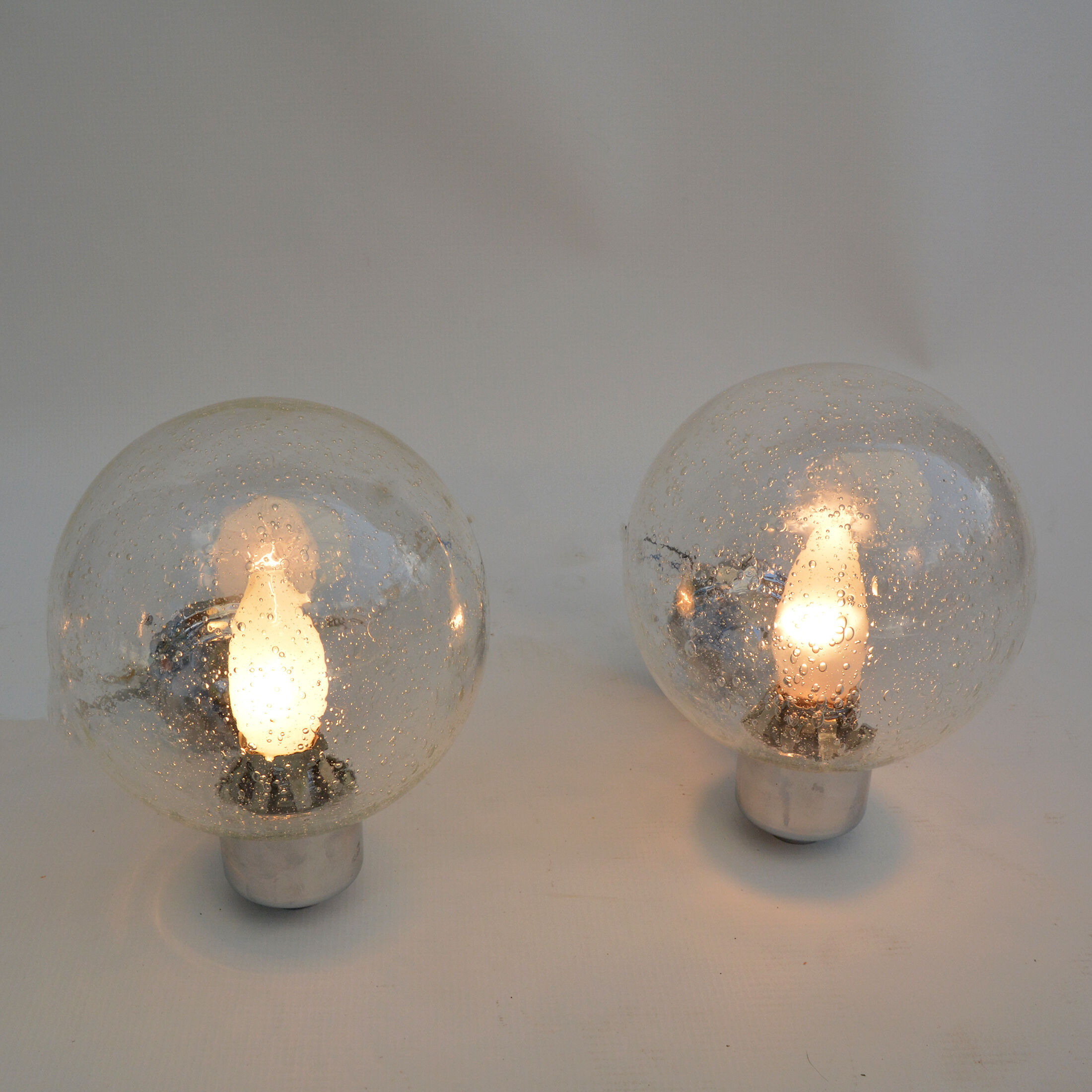 1980s pair of wall lamps, Karl Lenz, Germany