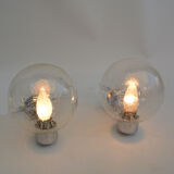 1980s pair of wall lamps, Karl Lenz, Germany
