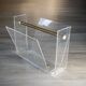 Porte-revue David Lange, en plexiglass et laiton années 80